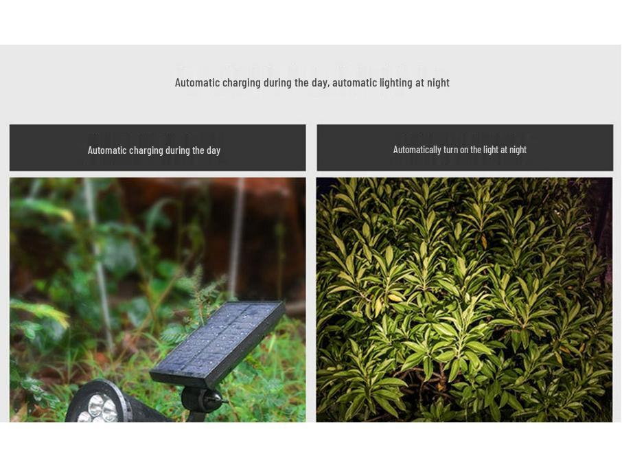 Солнечный цветной уличный газонный прожектор - Автоматическая активация при наступлении сумерек, Втыкаемый в землю садовый светильник для дерева