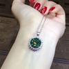 BELLA BOX Classic Green Pendants Necklaces For Women Charm Wedding Engagement Fine Jewelry