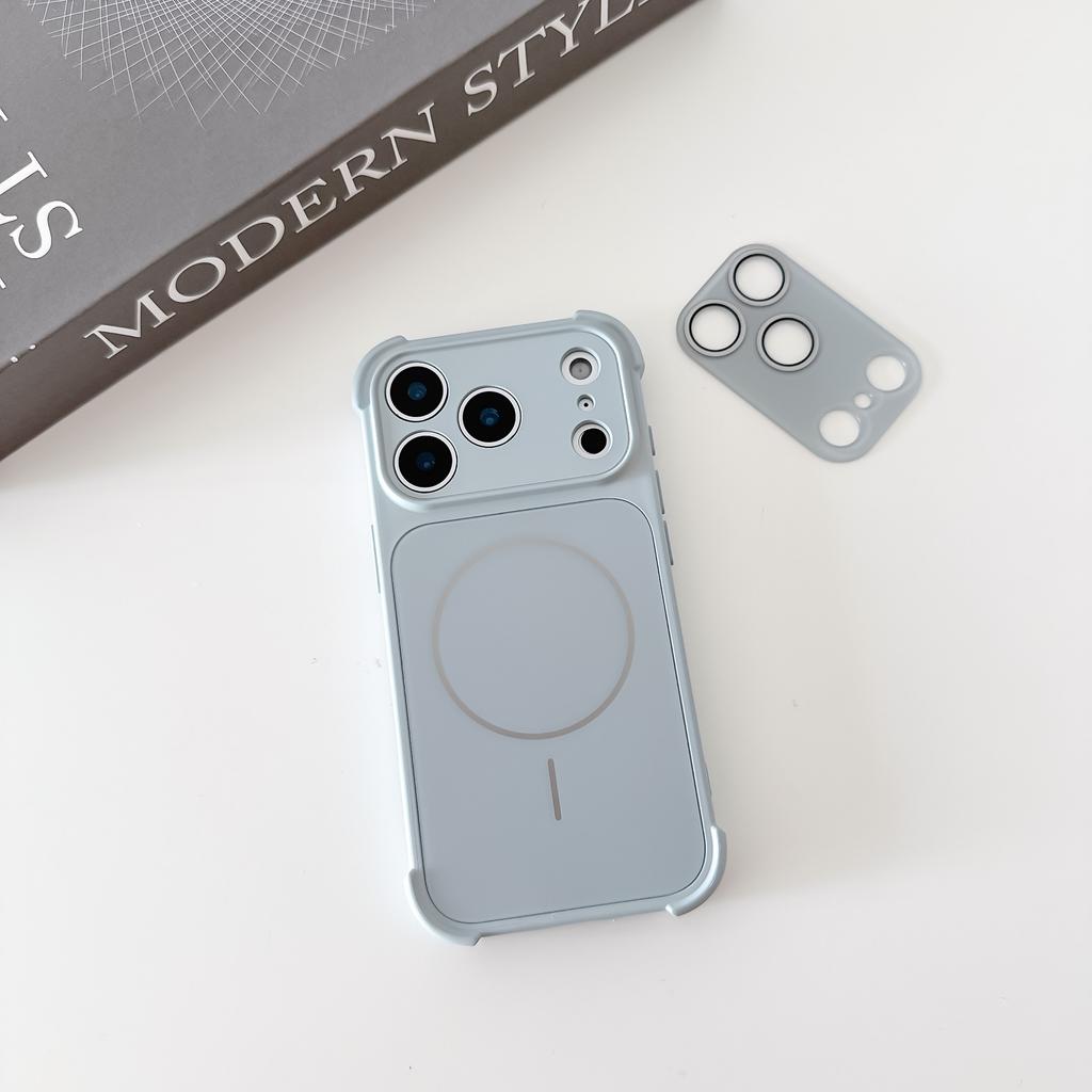 Для Magsafe Магнитный Ударопрочный Силиконовый Бампер Чехол для Телефона Для iPhone 17 Air 16 15 14 13 12 Pro Max Матовый Жесткий Поликарбонатный Задний Чехол