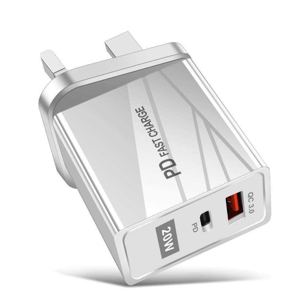 Двойное быстрое USB-зарядное устройство - 5В/9В/12В, QC3.0+PD, стандарты ЕС/США