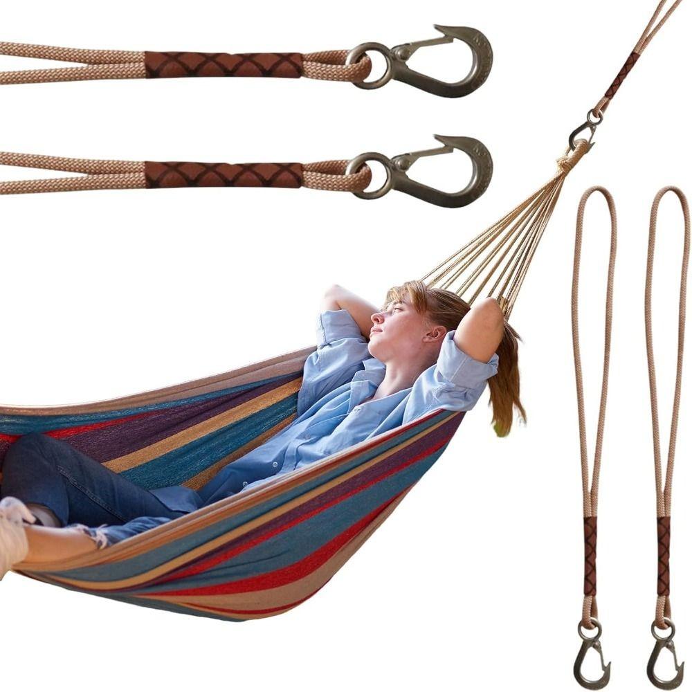 60/120cm Swing Suspension Rope Heavy Duty Hammock Chair Connection Rope Tie-Down Straps Hammocks