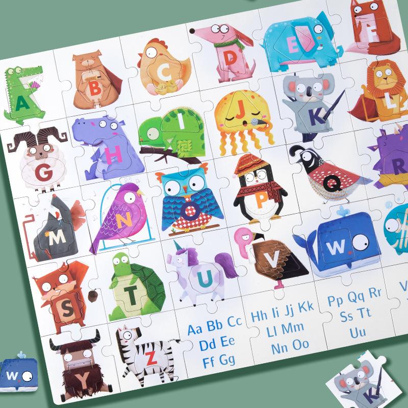 Просветление раннее образование веселая цифра когнитивное сопоставление тренировка животное буква пазл дети образовательная строительный блок игрушка