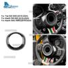 Real Dry Hard Carbon Fiber Car Steering Wheel Center Sticker For Fiat 500 500C Abarth 595 595C 695 695C 2016-2021 2022 2023 2024