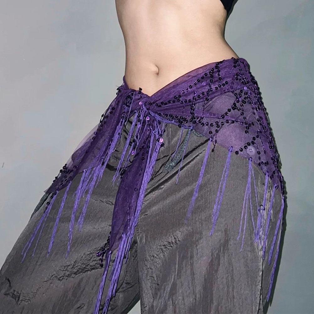 Jazz Dance Belly Dance Belt Tassels Dancer Skirt Fashion Hip Scarf  for Women