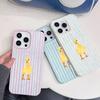 Элегантный Чехол для Телефона в Стиле INS с Полосками Для IPhone 17 14 16 15 12 11 Pro Max 13 17 Plus Мягкий Силиконовый Чехол Funda