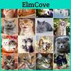 Round Diamond Painting Full Drill Cat 5d Diy Diamond Embroidery Animal Mosaic Cross Stitch Wall Art Handmade Gift