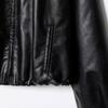 Womens Oversized Faux Leather Moto Jacket Multi-color Casual Street Style Fall 2025
