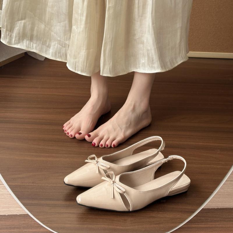 Bow Baotou Sandals Women's 2025 Spring and Summer New Niche Design Versatile Commuter Dating Mary Jane Women's Shoes