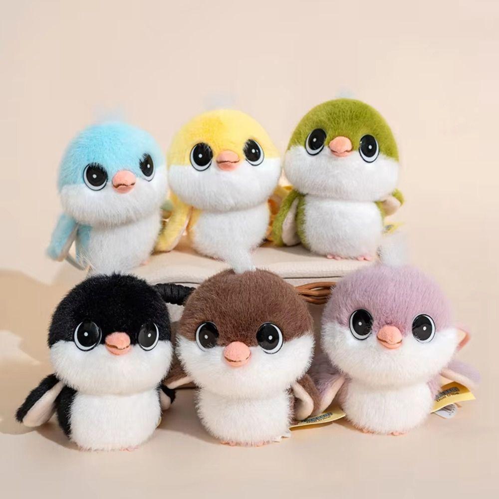 Plush Animal Bird Plush Toy Simulation Sparrow Plush Toy Plush Tit Bird Pendant Car Decor