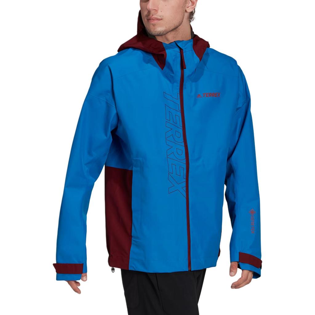 Adidas Куртка спортивная мужская с цветным принтом в виде букв, повседневная, синяя H51477