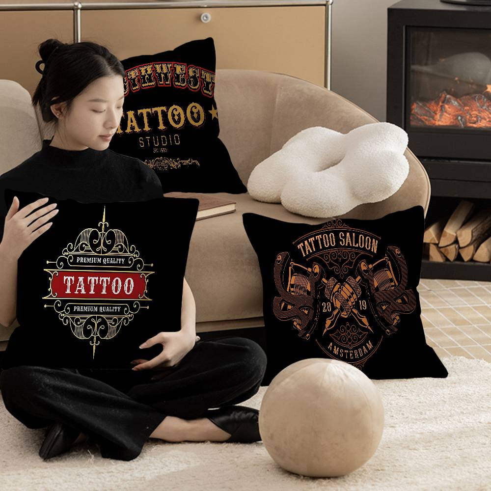Tattoo Shop Personalized Pillow Dust Cover Bedroom Kids Party Decoration Pillowcase Birthday Children Gift