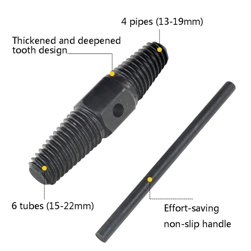 4" 6" Double End Screw Valve Faucet Extractor Pipe Screw Removal Tool Set