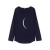 Animal Letters Feather Moon Printed 3D T Shirts Plus Size Black Tees Women Fashion V Neck Long Sleeve T Shirt