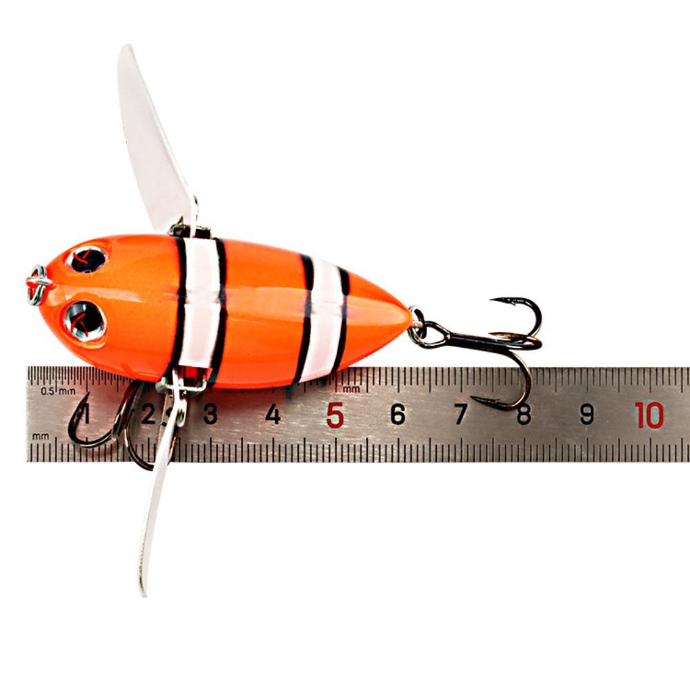 with Two Metal Spoon Bee Crankbait Lure Bumblebee Fishing Lure Bee-Shaped Fishing Bait Fly Fishing