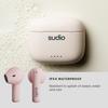 SUDIO A1 Wireless Earphones Open Ear Type iOS Android Compatible IPX4 Level Waterproof Design Scandinavian Design SDGs Sustainable Gift [] (Pink)