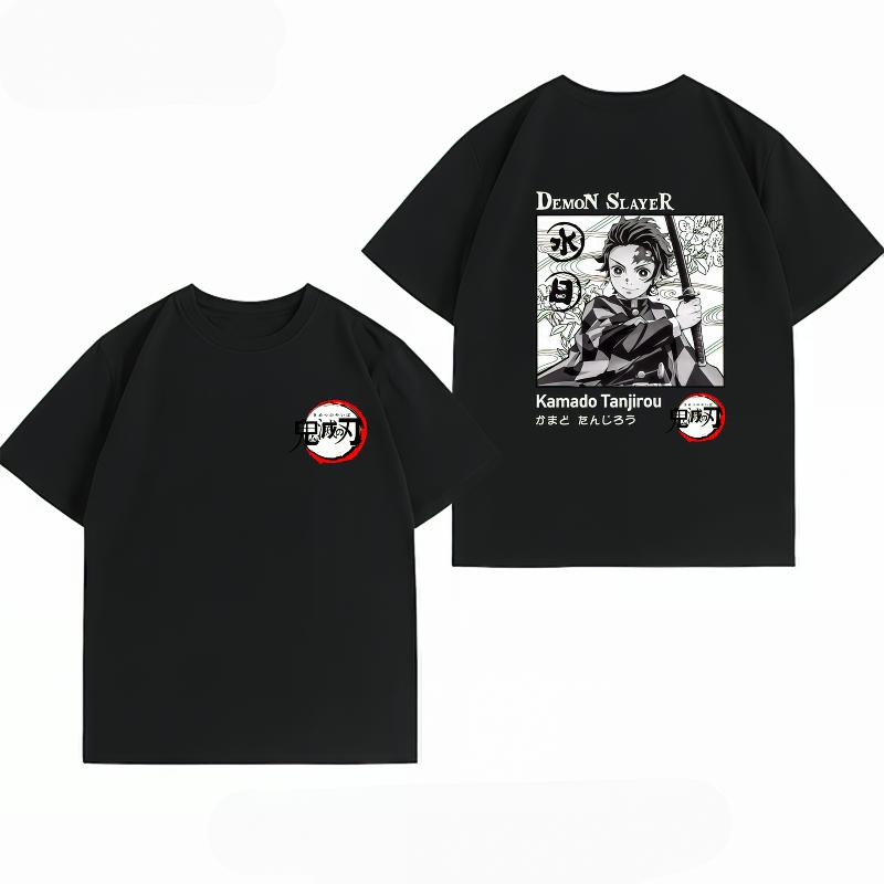 Unisexs Clothing New 100 Cotton Summer TShirt Demon Slayer Unisexs TShirt Tanjiro Print Casual Unisexs TShirt