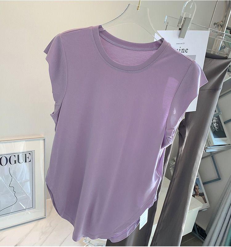 Приятная к коже, быстросохнущая футболка свободного кроя для йоги, бега, пеших прогулок и пилатеса