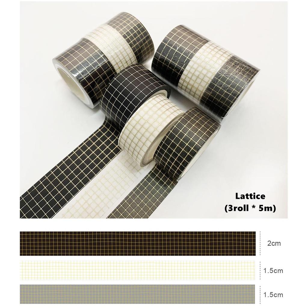 3 шт., набор лент Васи из золотой фольги, 15 мм, 20 мм, мультикамень, звезда, цветочный узор, клейкая маскирующая лента, декоративные наклейки, дневник