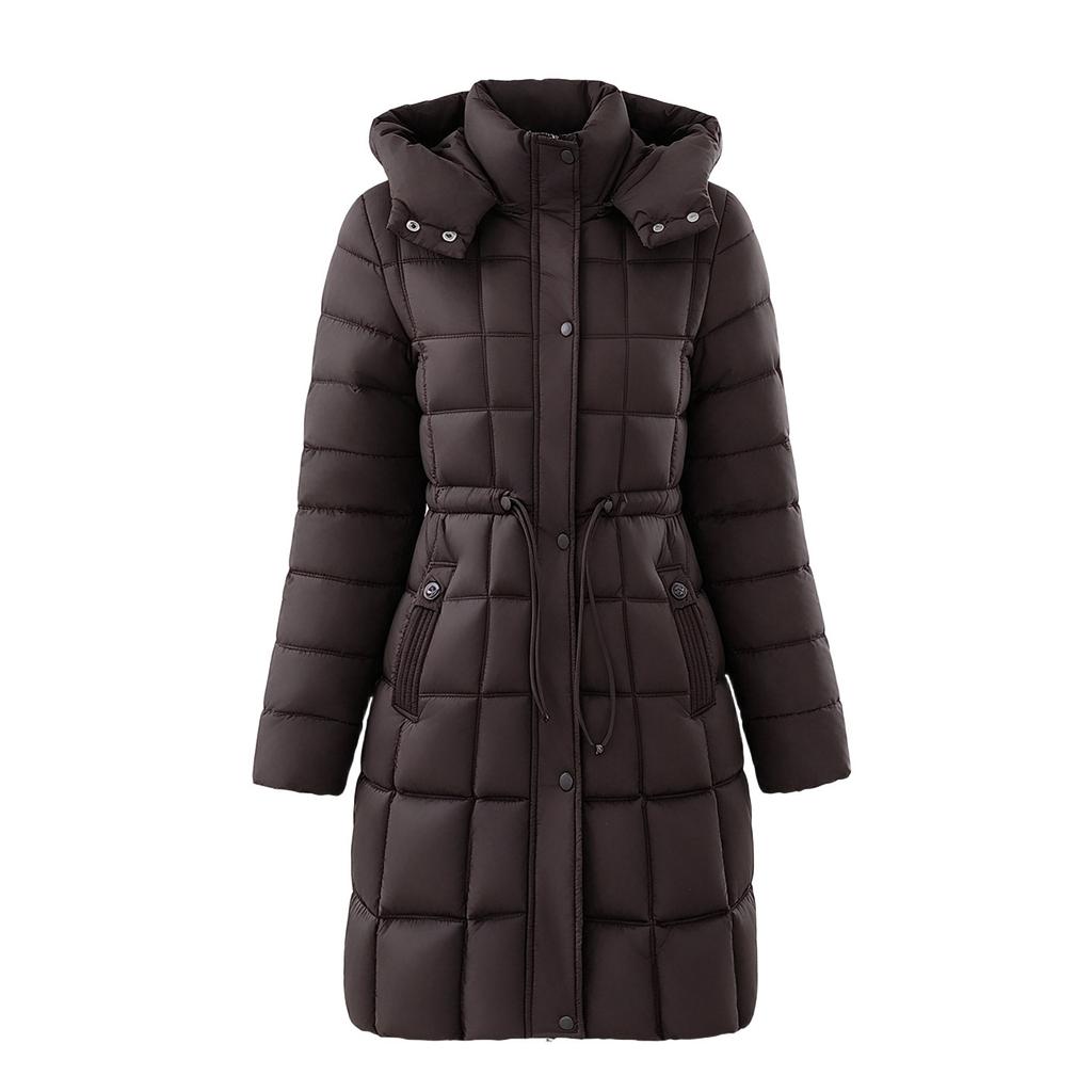 Mom's autumn and winter cotton-padded clothes, new foreign-style jackets, middle-aged and elderly winter cotton-padded jackets, thickened warm hooded