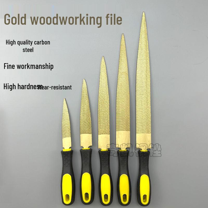 Золотой рашпиль по дереву - Мелкий и крупный зуб Полукруглый деревообрабатывающий инструмент