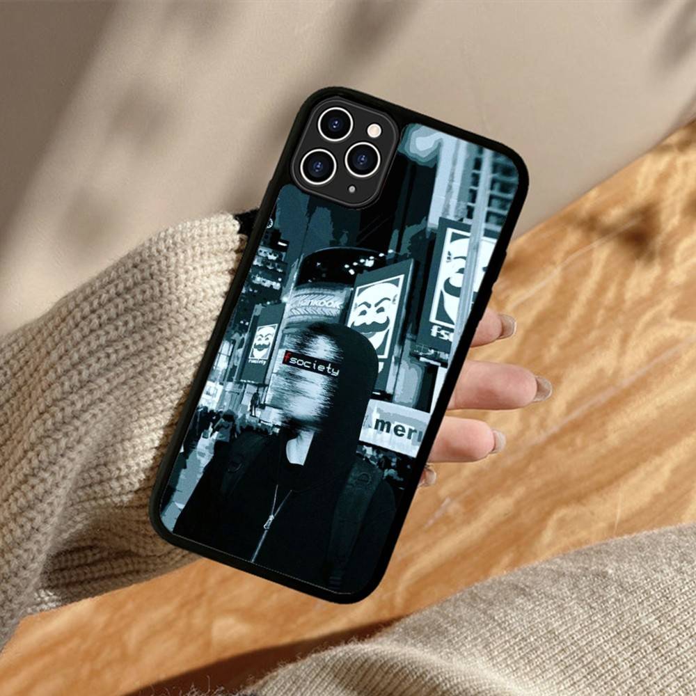 Чехол для телефона Mr Robot Fsociety с поддержкой беспроводной зарядки PC+TPU для iPhone 11 12 13 14 15 16 17 Pro Max Plus
