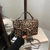Small Square Bag Leopard Print Bag Fashionable Small Bag Foreign Style Simple Trend Shoulder Bag Messenger Bag Casual Women