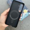 Магнитный Чехол из Углеродного Волокна для Samsung Galaxy S25 Ultra S22 S23 S24 Plus Арамидное Волокно Металлическое Кольцо для Камеры Крышка Поддержка Magsafe
