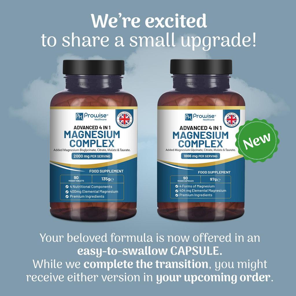 Комплекс глицината магния 4 в 1 - 1866 мг 90 веганских капсул