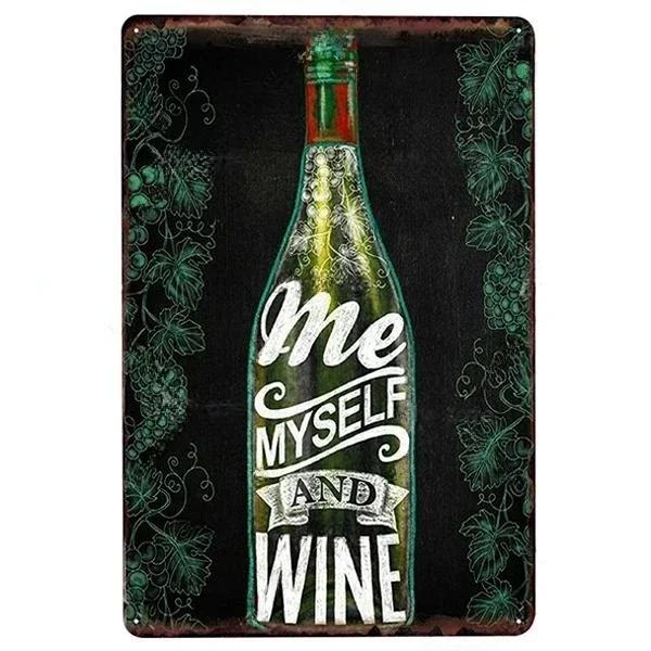 Retro Wine Metal Sign Plaque Vintage Whiskey Painting Perfect for Bar Restaurant Club Man Cave Wall Decor