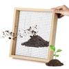 Soil Sifter For Gardening 2/5" Mesh Compost Sifter For Sifting Dirt Rocks Wooden Metal Wire Mesh Garden Sieve For Potted Plants