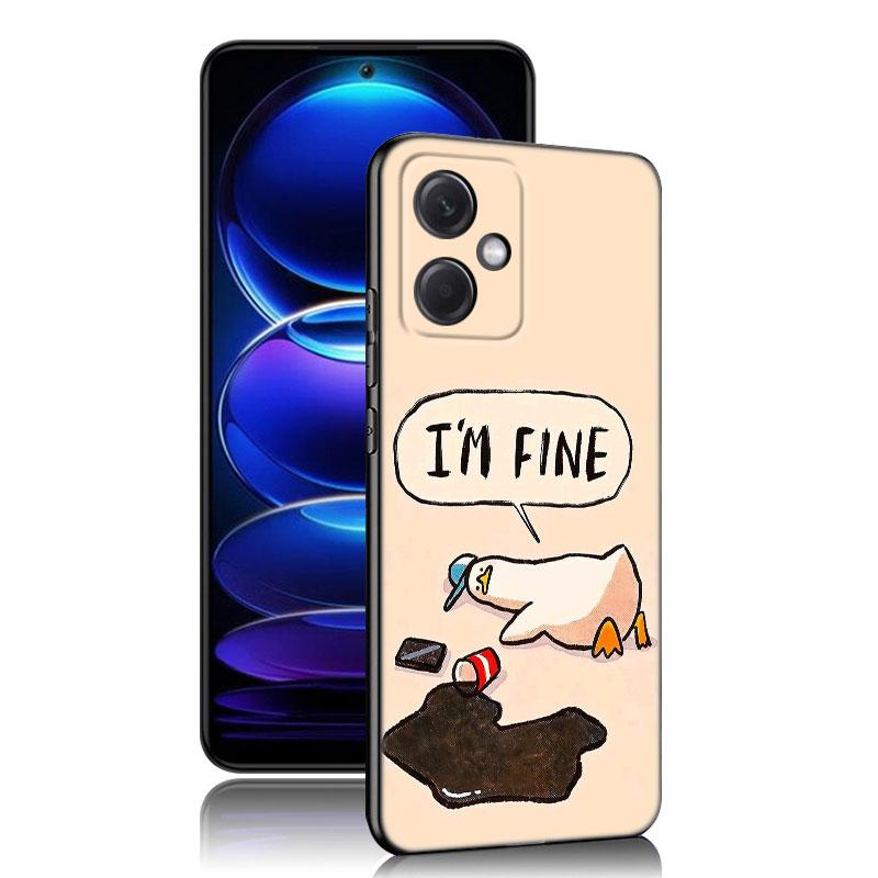 Новый забавный черный силиконовый чехол для телефона Duck Goose для Xiaomi Redmi Note 10 11 11S 12 13 4G 8 9 11T Pro 5G Plus 8T 9S 10S 12S
