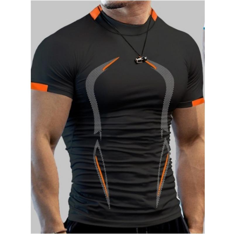 Мужская новая компрессионная футболка для мужчин, фитнес-тренажерный зал, супергерой, спортивная футболка для бега, фитнес-тренировки, дышащая, быстросохнущая, с коротким рукавом