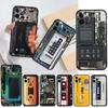 COOL Retro Cassette Case For Apple iPhone 11 13 12 Pro 7 XR X XS Max 8 6 6S Plus 5 5S SE 2020 13Pro Black Phone Cover Capa
