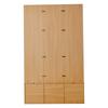 120*40*200cm Multifunctional Coat Rack Set, Wood, with Mirror, Shoe Bench, Cushion, Shoe Cabinet, Drawer, Shelf and Clothes Hooks, Wood Color + White
