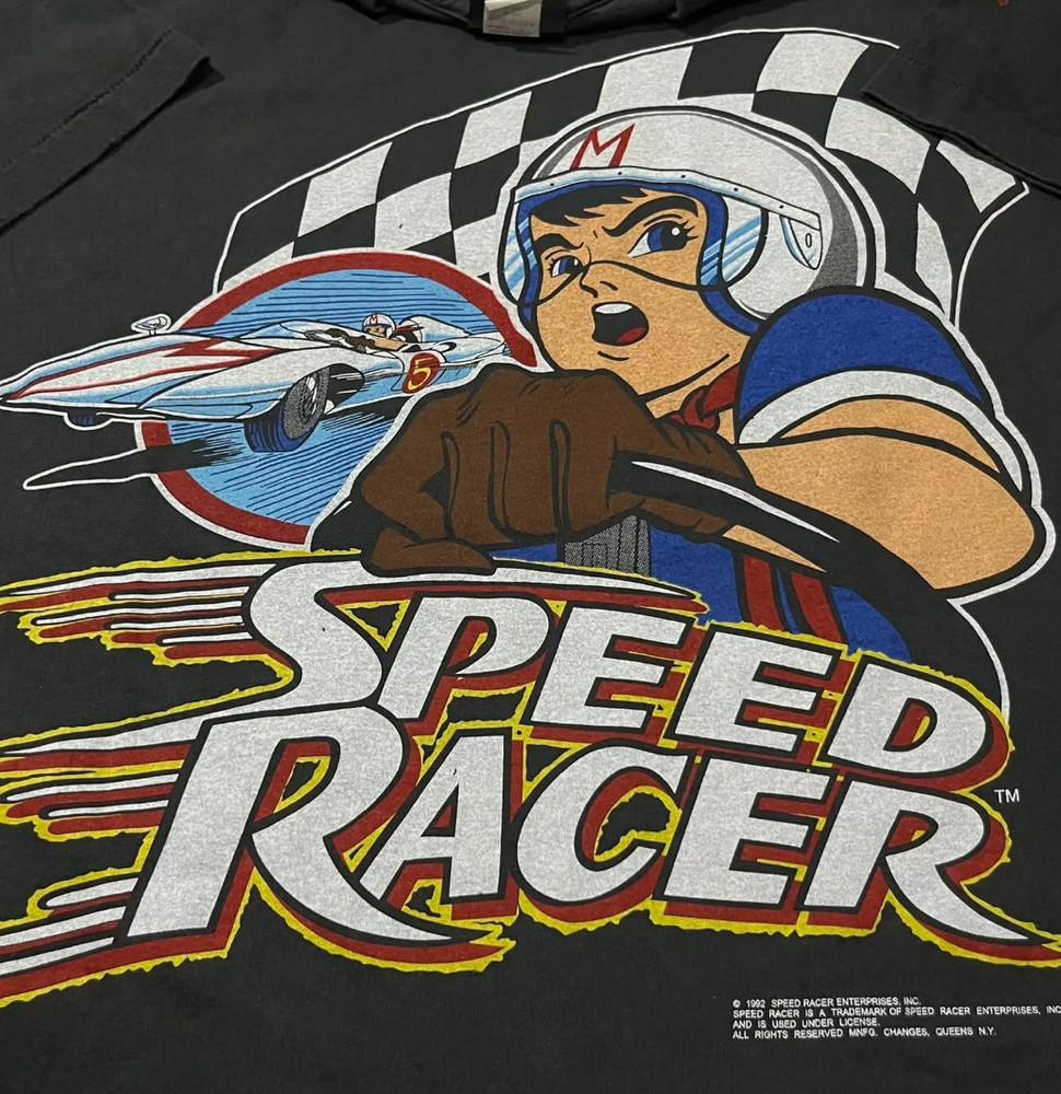 СПИДИ ГОНЩИК Винтажная 1992 Манга Аниме Япония Мультфильм L Футболка Одинарной Строчки РЕПРИНТ