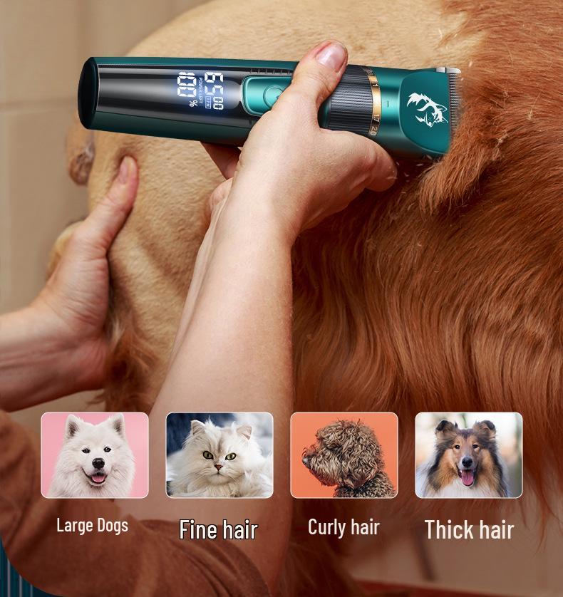 Электрическая машинка для стрижки животных Grooming Kit - Триммер для шерсти собак и кошек с гребнем-толкателем