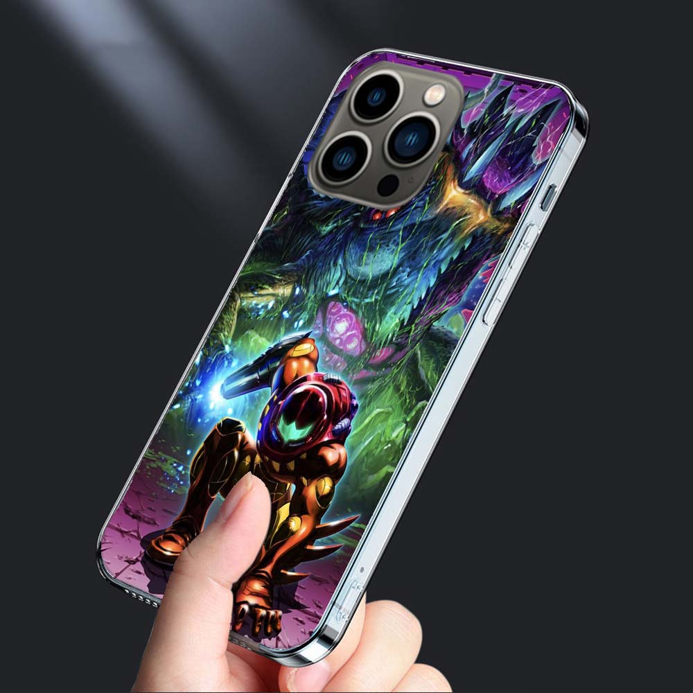 Игровой чехол M-METROID для iPhone 16E 15 Pro 14 Plus 17E 16 17 Pro Max Air 11 12 13 Mini Ударопрочный Capa Милый чехол TPU Cl