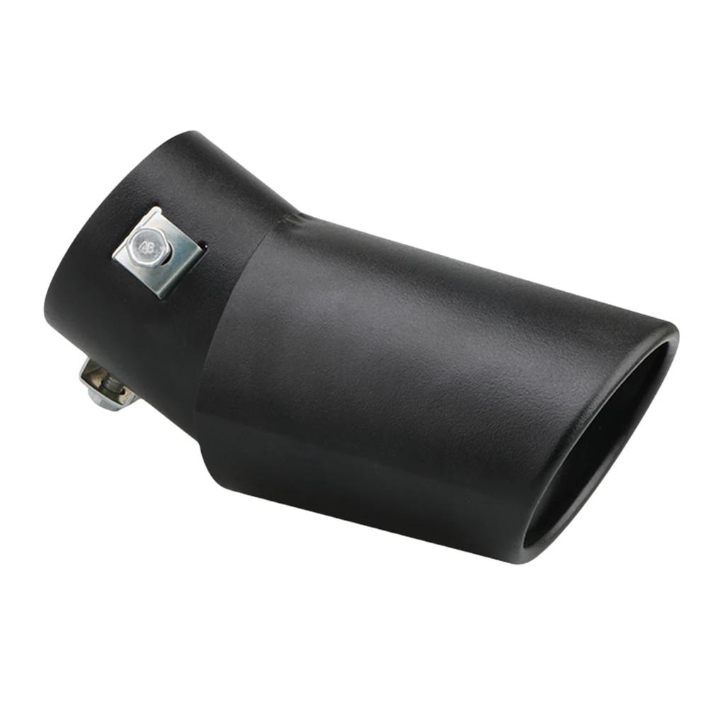 63 мм Универсальный автомобильный глушитель, круглый наконечник из нержавеющей стали, задняя часть автомобиля, хромированная круглая выхлопная труба, наконечник глушителя