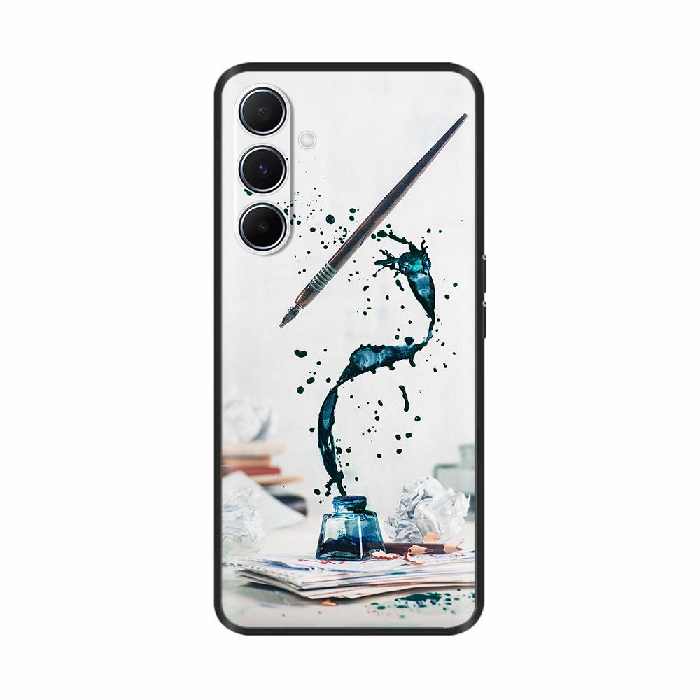Силиконовый чехол для телефона Samsung Galaxy A26 A36 A56 A16 5G Ударопрочный корпус Мягкая черная окрашенная задняя крышка Fundas Cases Coque Para