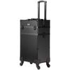 VEVOR 5 in 1 Professional Makeup Train Case Aluminum Cosmetic Case, Rolling Makeup Case Extra Large Trolley Makeup Travel Organizer