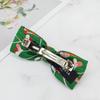 MAIA Rose Jacquard Ribbon Pin - D Green