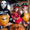 5Pcs Horror Felt Pirate Hat Black Skull  Pirate Captain Cap Props Accessories   Masquerade Party