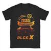 RLCS Rocket League Мужские футболки Винтажные хлопковые футболки С круглым вырезом С коротким рукавом Классическая одежда