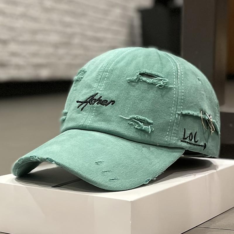 Винтажная бейсболка с мягким верхом и потертостями для женщин, модная повседневная шляпа в уличном стиле на весну/лето