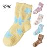 Thickened Fluffy Winter House Socks Coral Fleece for Women, Soft Thermal Crew with Non-Binding Comfortable Daily Wear Top, Fuzzy Sleep Cute