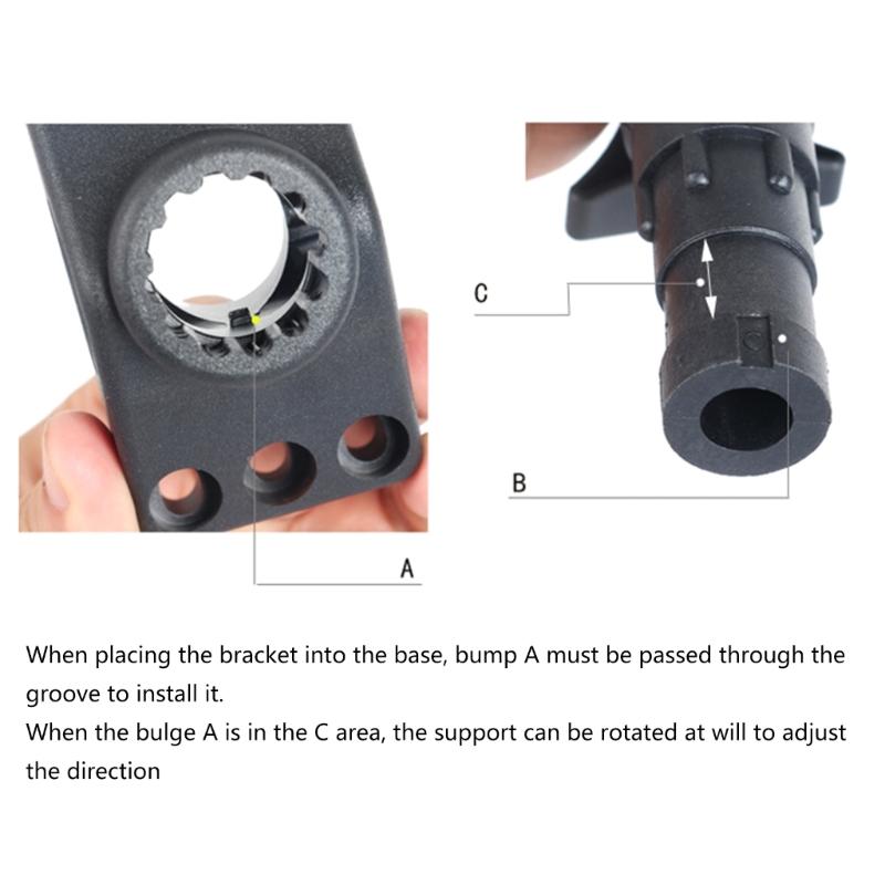 Fishing Rod Holder for Kayaks Boat 360 Degree Rotations Fishing Rod Holder Rack