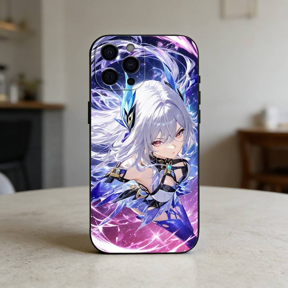 G-Genshin Impact S-Skirk Чехол для телефона Для iPhone 17,16,15,14,13,12,11 Plus,Pro,Max,Mini Силиконовый черный Мягкий чехол