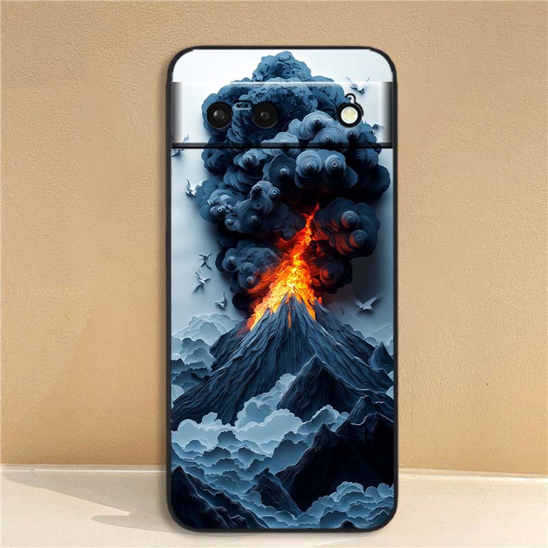 Креативные пейзажные узоры Для Google Pixel 10 9a 9 8A 8 7 7A 6 6A Pro XL 2024 5G Черный Мягкий ТПУ Силиконовый Чехол для Телефона