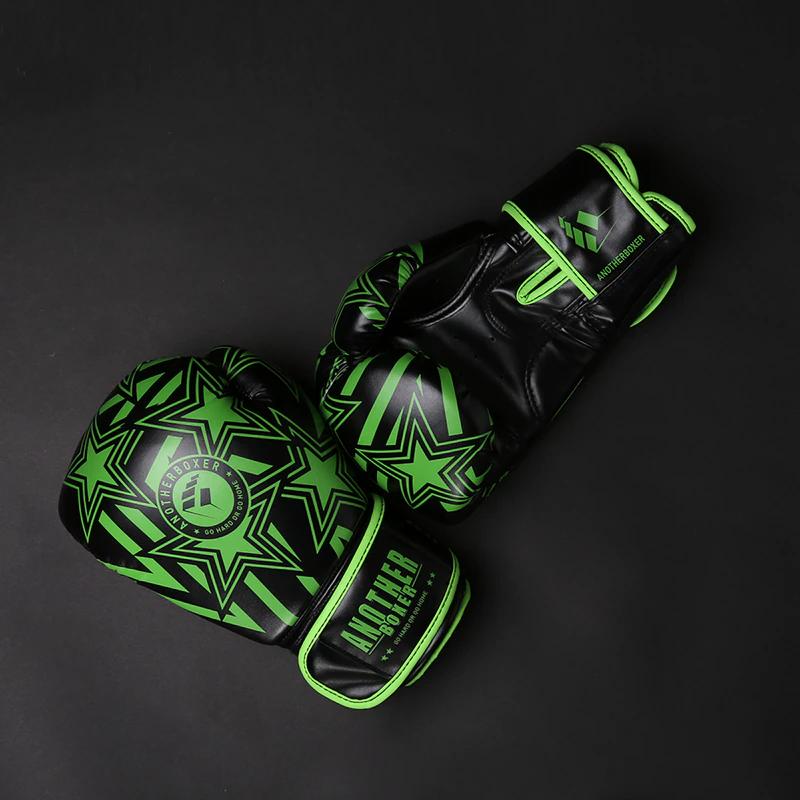 Боксерские перчатки 6, 12, 14 унций, искусственная кожа, Муай Тай, свободный бой, ММА, кикбоксинг, тренировочные перчатки для мужчин, женщин и детей