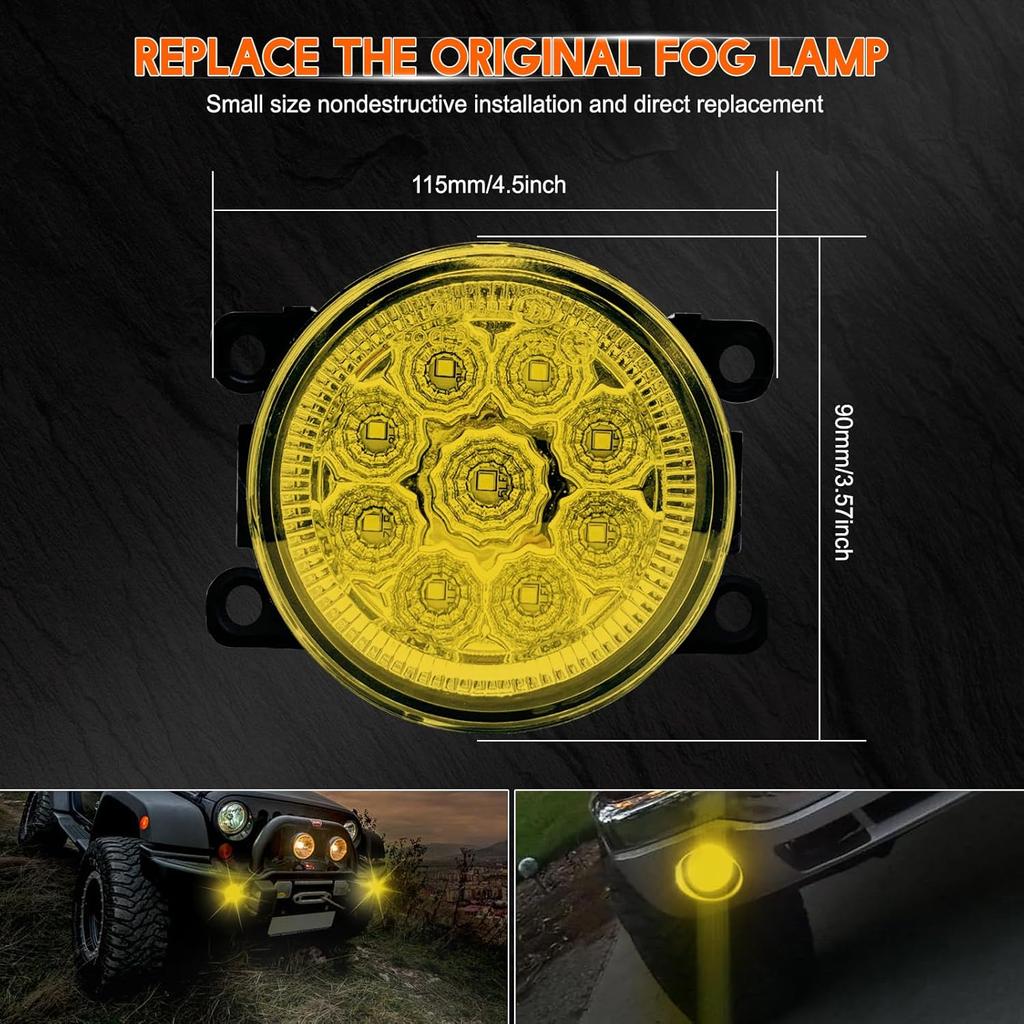 Противотуманные фары 3,5 дюйма OEM 19606300 Для SUBARU WRX 2015- Передний бампер Противотуманные фары Левая правая сборки водителя и пассажира Луч противотуманной фары, 3500K Золотистый